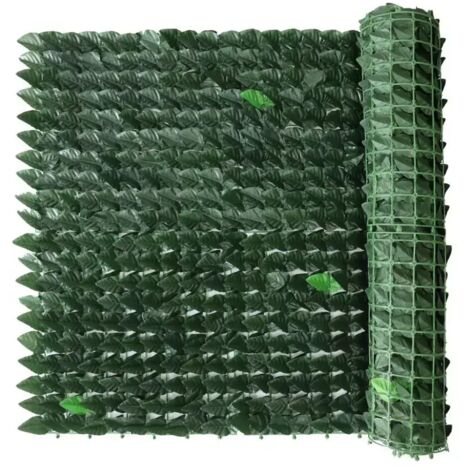 siepe artificiale essenza in pvc con foglie lauro 300x150 cm (1/3)