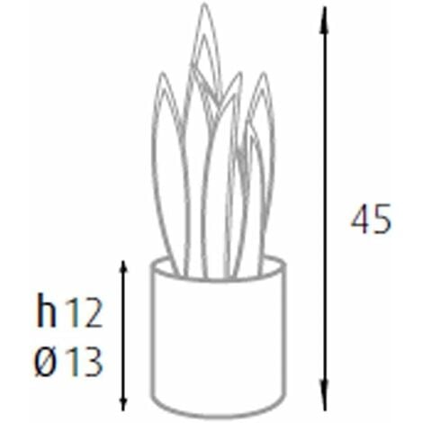 Pianta artificiale di sansevieria 75 cm con 21 foglie in vaso