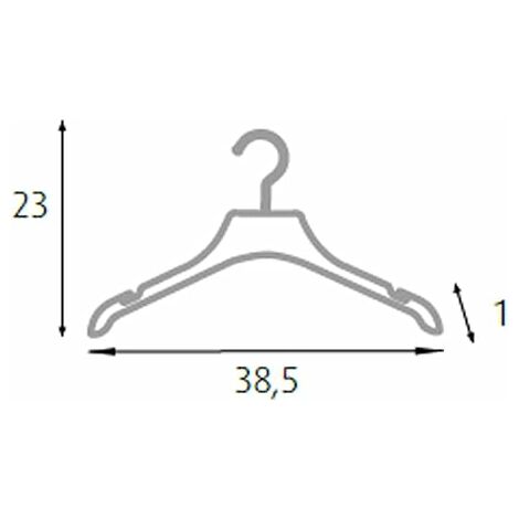 Grucce appendiabiti Capospalla Linea Start, Plastica, Bianco Lucido  (confezione 60 pezzi)