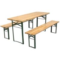 Garden Friend Set Birra rettangolare 70x220 tavolo e due panche
