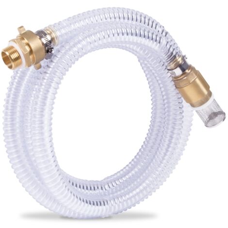Saugschlauchset für Wasserpumpen / Spiralsaugschlauch - 4m x 25mm, 1'' - Universal