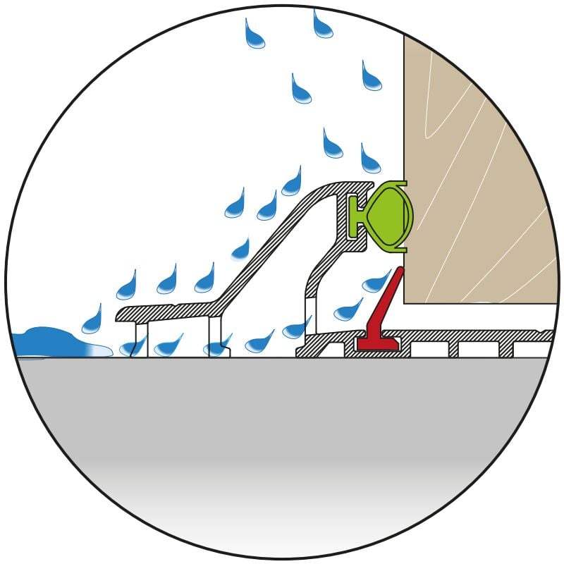 Guarnizioni Porte, Infissi e Varie: Soglia Antipioggia Alluminio per Porte  e Infissi ULISSE LIGHT