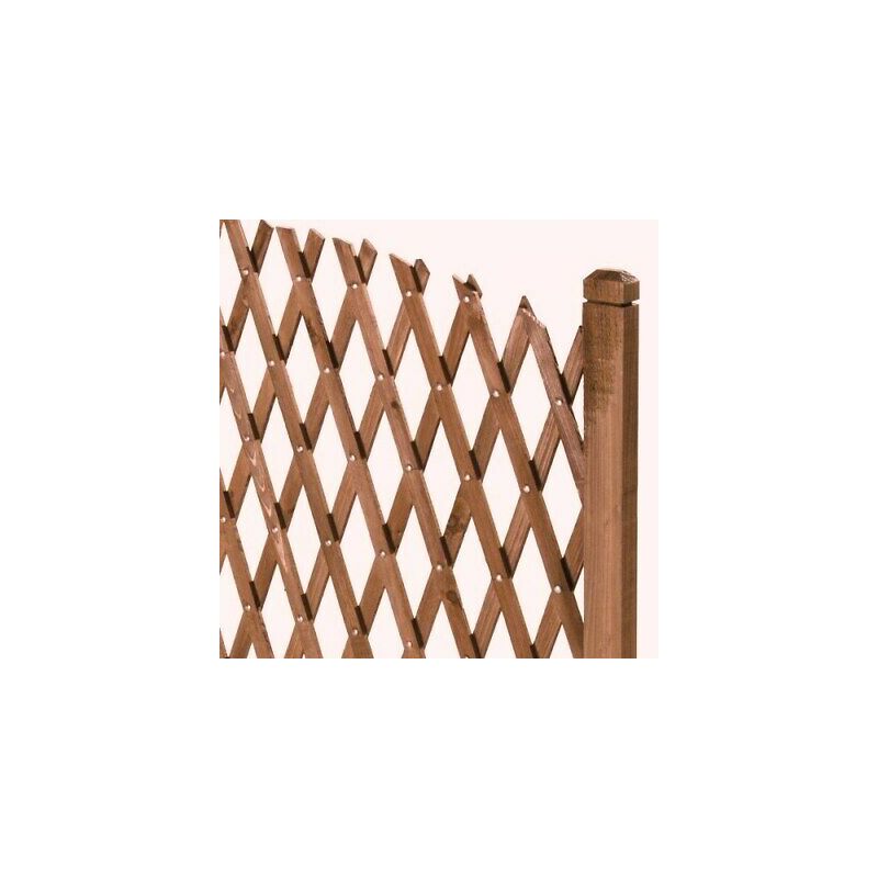 Grigliati in Legno e Resina: Pannello grigliato in legno di Cedro  estensibile color noce cm 150 x H 103