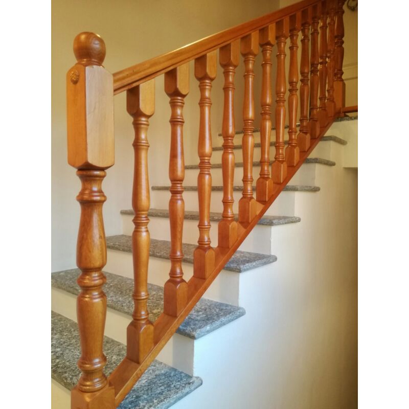 Corrimano In Legno Di Faggio 45mm Con Supporti In Acciaio - Set Completo 140cm Per Scale E Interni - Foto 8