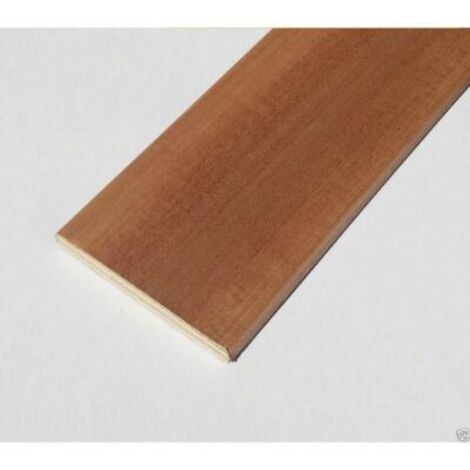 Coprifilo mostrina mogano piatta impiallacciata mm 70 x 10 x 2250 / 3000 dimensione disponibile: mm 70 x 10 x 3000