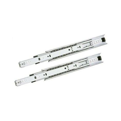Coppia di guide cassetto estrazione totale cuscinetti ammortizzate varie misure dimensione disponibile: profondità 600 mm