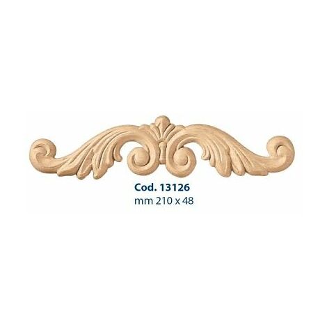 Fregio decorazione in legno cod 13126 - mm 210 x 48