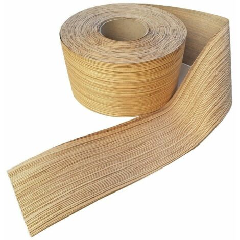 Bordo tranciato impiallacciatura legno precollato da 200 mm varie essenze dimensione disponibile: zebrano