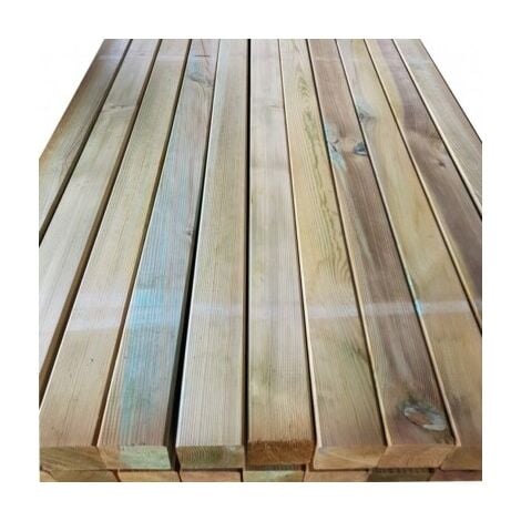 Listone legno pino impregnato autoclave mm 70 x 70 x 3000 tavola morale esterno