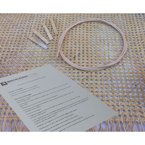 Kit fai da te per riparazione di sedie e sgabelli in paglia di vienna dimensione disponibile: kit per 6 sedute (1/4)