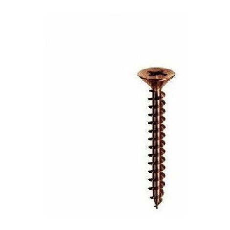 Viti per legno tps bronzate filetto totale per fissaggio legno/legno woodpecker dimensione disponibile: mm 2,5 x 30 - 500 pz