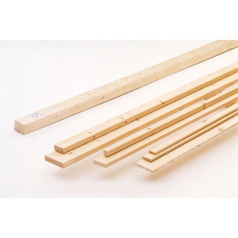 Listello grezzo legno abete mm 10 x varie misure x 2250
