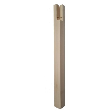 Gamba tavolo in legno di faggio grezza 62 x 62 x h 750 mm mod quadra