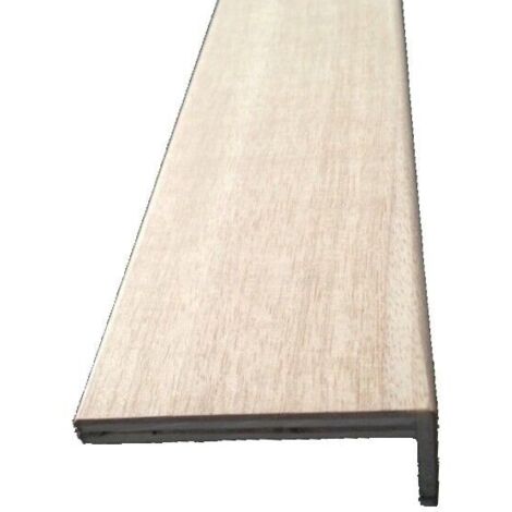 Coprifilo noce tanganika piatta con aletta impiallacciata mm 70 x 10 x 2250-3000