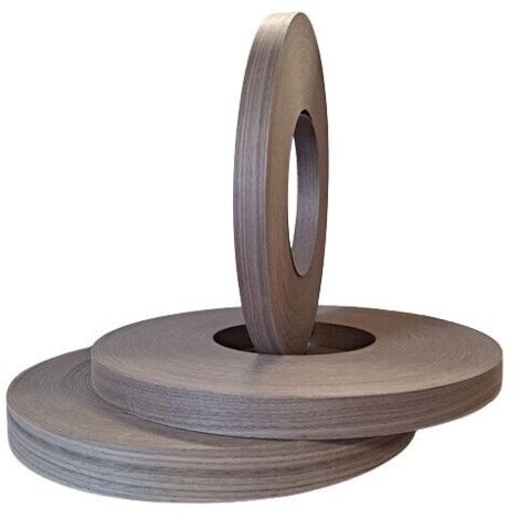 Bordo tranciato legno noce canaletto precollato 22 mm x 10 - 20 - 50 - 105 metri