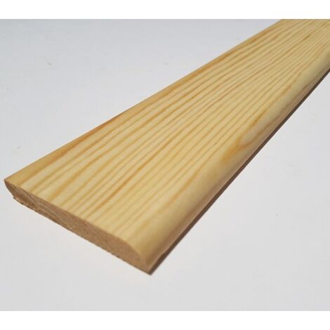 Battiscopa in legno massello di pino grezzo mm 10 x 70 x 2700 a pezzo