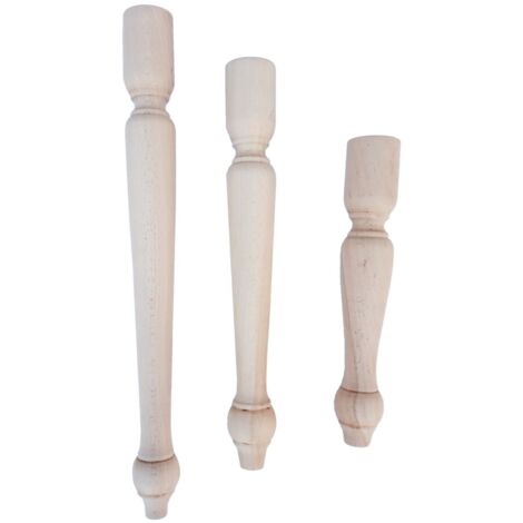 Gambe tavolino pezzi 4 in faggio grezze ø 50 mm x h 30 - 40 - 50 cm art 41