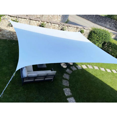 Tenda a vela telo quadrato ombreggiante bianco per arredo esterno giardino mare (1/5)