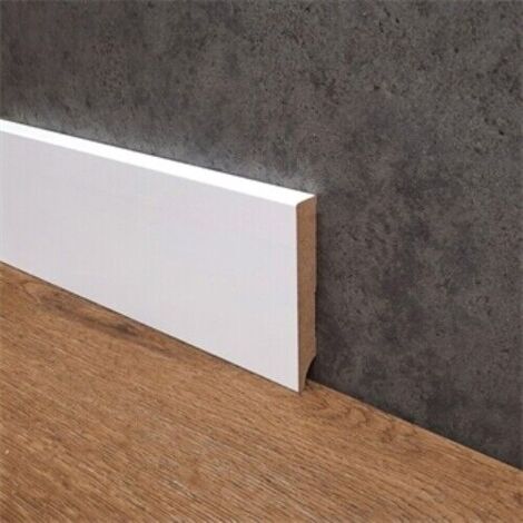 Battiscopa profilo quadro in legno ayous laccato bianco al metro varie altezze