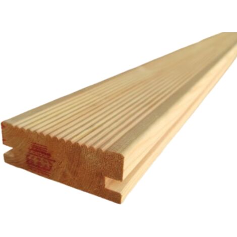 Pavimento legno da esterno decking pino svedese non trattato mm 32 x 90 x 2550