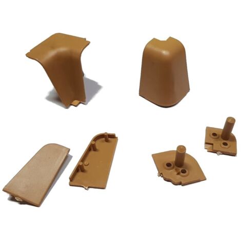 Kit terminali tappi e angolari per alzatina accessori top cucina vari colori colore: marrone chiaro a becco