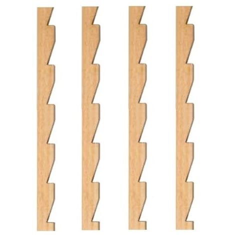 Scaletta reggipiano in legno massello per armadi e scaffali mm 15 x 22 dimensione disponibile: mm 15 x 22 x 3000
