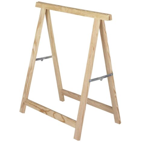 Cavalletto pieghevole in legno di pino cm 73,5 x h 74 multiuso (1/4)