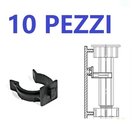 Gancio molle per zoccolo mobili cucina attacco su piedini zoccolatura pz10 (1/4)
