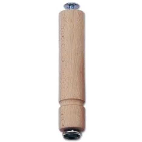 Piede in legno di faggio grezzo per mobili ø 40 x h 200 mm - cod 50075