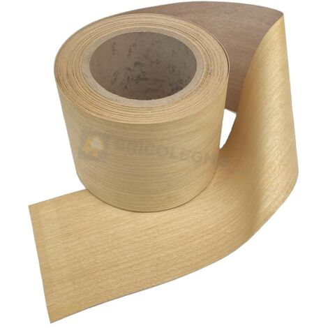 Bordo tranciato impiallacciatura legno frakè precollato da 155 mm