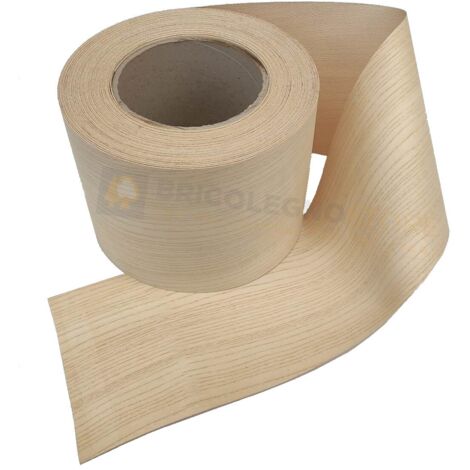Bordo tranciato impiallacciatura legno precollato da 200 mm varie essenze dimensione disponibile: frassino