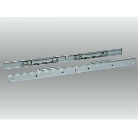 Guide allungabili in acciaio per tavoli con apertura centrale da mm 750 e 900 dimensione disponibile: lunghezza mm 750