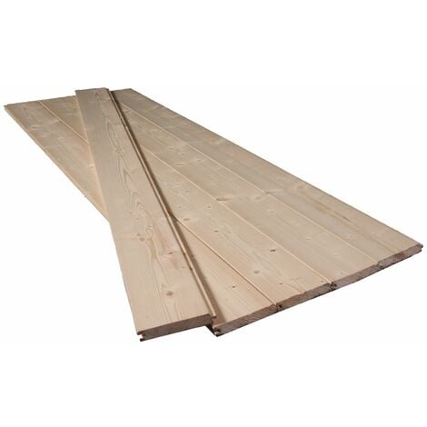 Perlina legno abete cm 3,2 x 15 x 200 doghe ad incastro da soppalco qualitÀ ab
