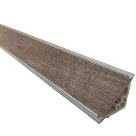 Alzatina in alluminio per top cucina cm 100-200 vari colori - alzatine per tops lunghezza totale: cm 100 colore: rovere rustico