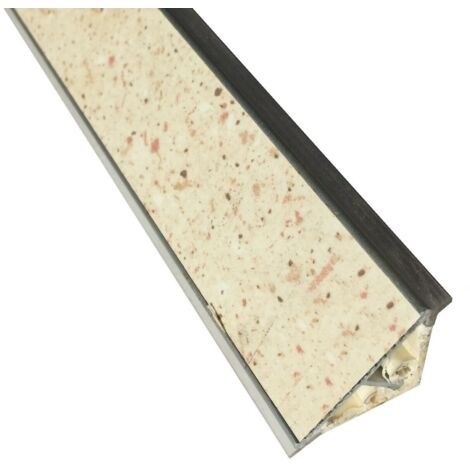 Alzatina in alluminio per top cucina cm 100-200 vari colori - alzatine per tops lunghezza totale: cm 200 colore: granelli di sabbia