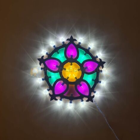 Telai per luminarie del salento in pioppo per luci led da arredo varie sagome dimensione disponibile: sag 35 diametro 590 mm