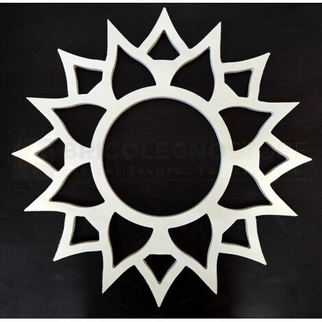 Telai per luminarie del salento in pioppo per luci led da arredo varie sagome dimensione disponibile: sag 27 diametro 590 mm