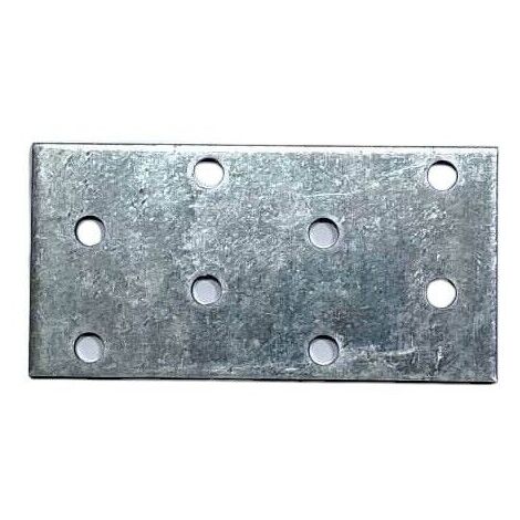 Piastra di giunzione dritta per legno in acciaio zincato a caldo di varie misure dimensione disponibile: mm 40 x 80 - 3 pz