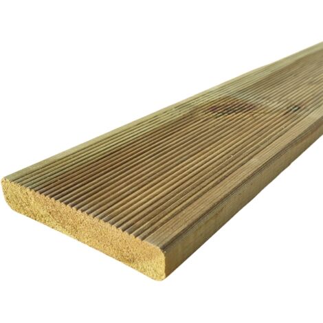 Pavimento legno da esterno decking pino impregnato autoclave mm 28 x 145 x 1500