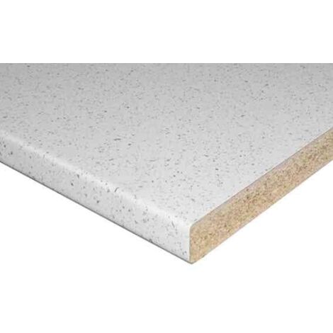 Top per cucina piano cottura in laminato stratificato hpl sp mm 38 x 2050 x 600 colore: bianco con scaglie alluminio