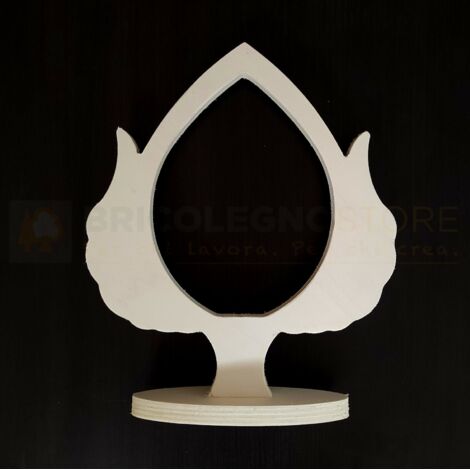Telai per luminarie del salento in pioppo per luci led da arredo varie sagome dimensione disponibile: sag 14 misura h 360 x l 300 mm