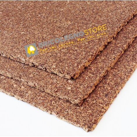 Pk pannelli sughero agglomerato cm 100x50 da 10 a 50 mm cappotto termo-acustico dimensione disponibile: mm 30 pacco da 5 mq