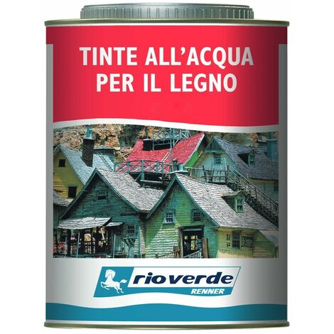 Colorante ad acqua da 0,500 lt renner rio verde tinta per legno interno/esterno  colore: celeste