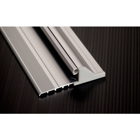 Soglia in alluminio antipioggia domatic d-rain per porte e infissi vari colori dimensione disponibile: lunghezza 105 cm argento