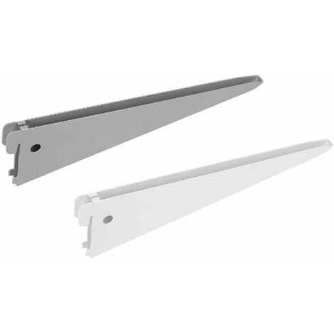 Reggimensola per cremagliera argento o bianco per scaffale mensole colore e misura: argento cm 23