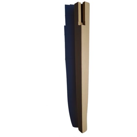 Nr 4 gambe tavolo a sciabola in faggio grezze mm 63 x h 750 mod arte povera dimensione disponibile: con scasso e vitoni