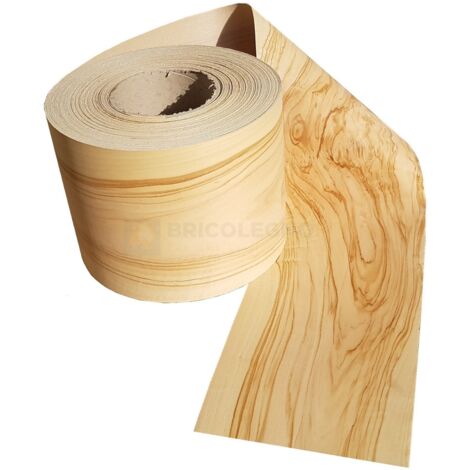 Bordo tranciato impiallacciatura legno precollato da 200 mm varie essenze dimensione disponibile: ulivo