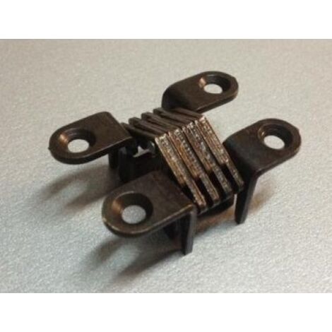 Cerniera a scomparsa invisibile incassata per mobili legno con apertura 180° dimensione disponibile: cerniera 503 bronzata  42,4 x 10 mm