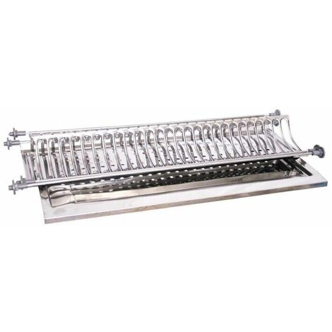 Scolapiatti incasso di 56 - 76 - 86 cm acciaio inox con base vaschetta gocce dimensione disponibile: scolapiatti cm 76