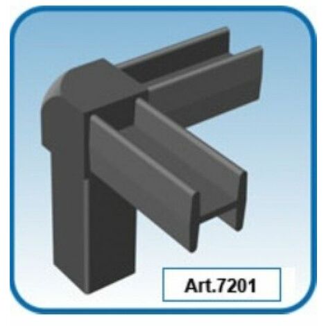 Profilo alluminio per scaffali e strutture modulari componibili dimensione disponibile: raccordo 3 vie 7201